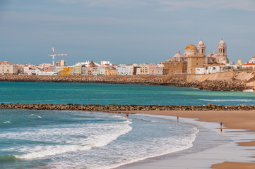 Costal view of antient city Cadiz on south of Spain © 1tomm