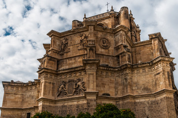 Facade of church of San Jer&oacute;nimo builded in gotic style.