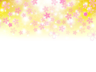 桜　背景　金