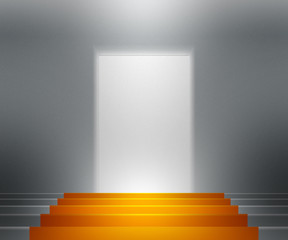 Gold Stairs Spotlight Background