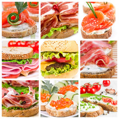 Set of sandwiches