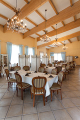 Fototapeta na wymiar Mediterranean interior - elegant dinner