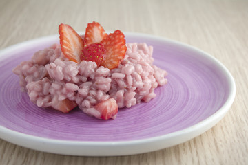 rice with strawberries