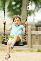 3 years child on swing