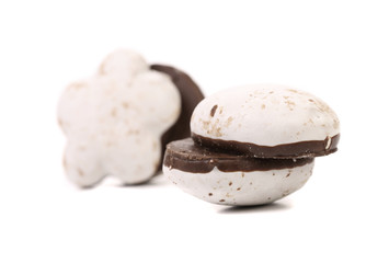 Several different chocolate meringues.