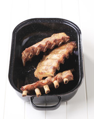 Roast pork ribs