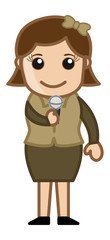 TV Anchor - Singer - Business Cartoons