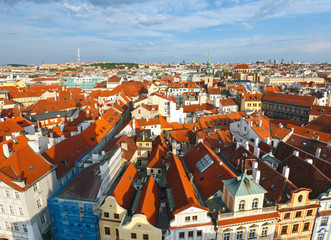 Naklejka na ściany i meble Prague (Czech Republic) evening view.