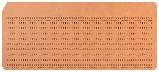 Vintage unused computer punch cards