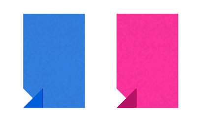 The blue and pink blank templates