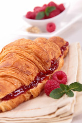 croissant and jam
