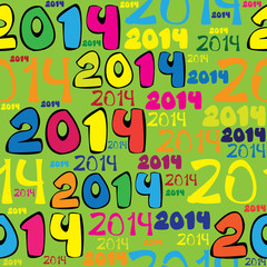 seamless multicolor pattern 2014 year