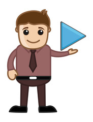 Play Button - Business Cartoons
