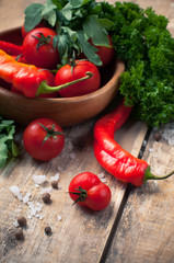 Bright summer vegetables