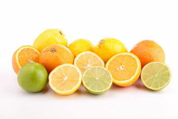 Obraz na płótnie Canvas lemon and orange isolated