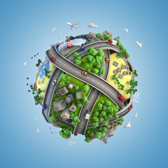 globe concept of the world and life styles - 54966967