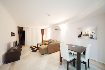 Room with modern furniture