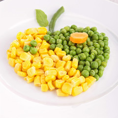 corn and pea heart