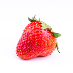 Fresh strawberry isolated on white background.
