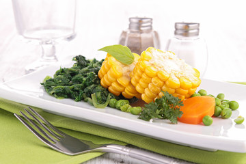 corn with spinach © M.studio