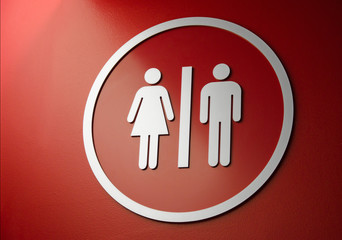 Toilettenschild Mann Frau Trennung Beziehungsprobleme