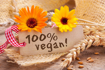 Naklejka premium 100 % vegan!