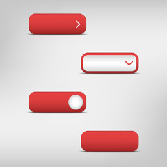 Red empty rectangular buttons