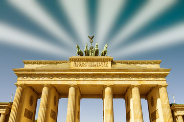 brandenburger tor berlin with light © sp4764