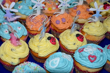 Fototapeta na wymiar Colourful Cupcakes