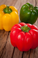 three sweet peppers