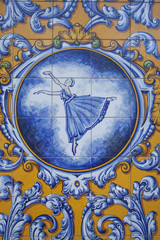 Talavera pottery, painting tile dance
