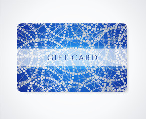 Blue Gift / Discount / Business card template. Abstract pattern