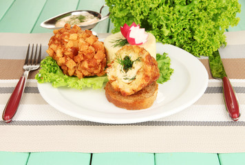 Chicken Kiev  with mashed potatoes