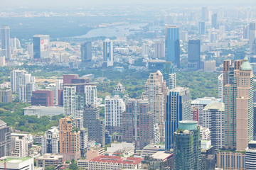Fototapeta na wymiar View of Bangkok City with clouds