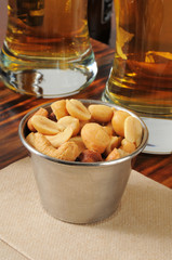 Cashews on a bar counter
