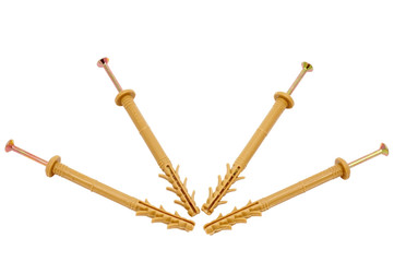 Long plastic plugs with screws