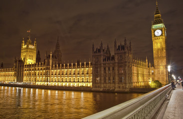 Fototapeta na wymiar Big Ben and the Parliament, London, UK