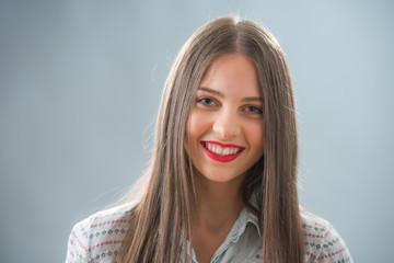 studio portrait of young woman
