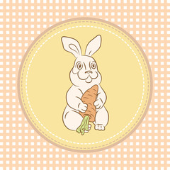 Little rabbit with carrot