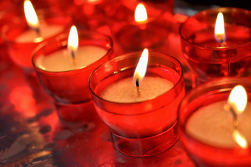 firing candles in catholic church