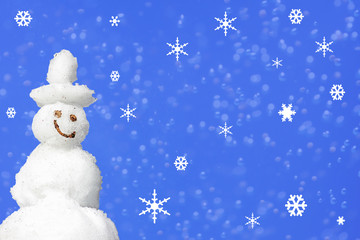Background Schneemann - Schneeflocken-HG