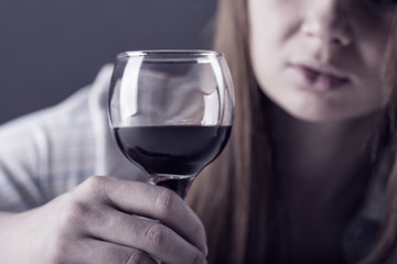 Woman in depression