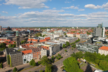 Fototapeta na wymiar Widok na centrum miasta Hannover, Niemcy
