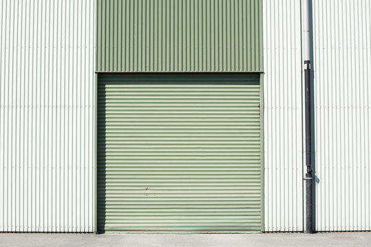 Garage door at a huge industrial building