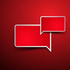 Abstract 3D Design - Speech bubble red