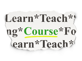 Education concept: Course on Paper background