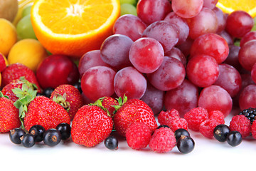 Fresh fruits and berries close up