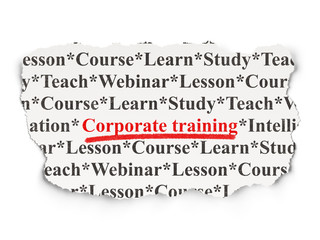 Education concept: Corporate Training on Paper background