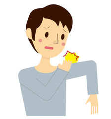 四十肩の男性