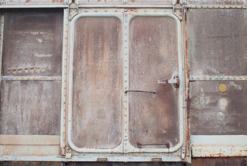 Very old iron door with rusty details